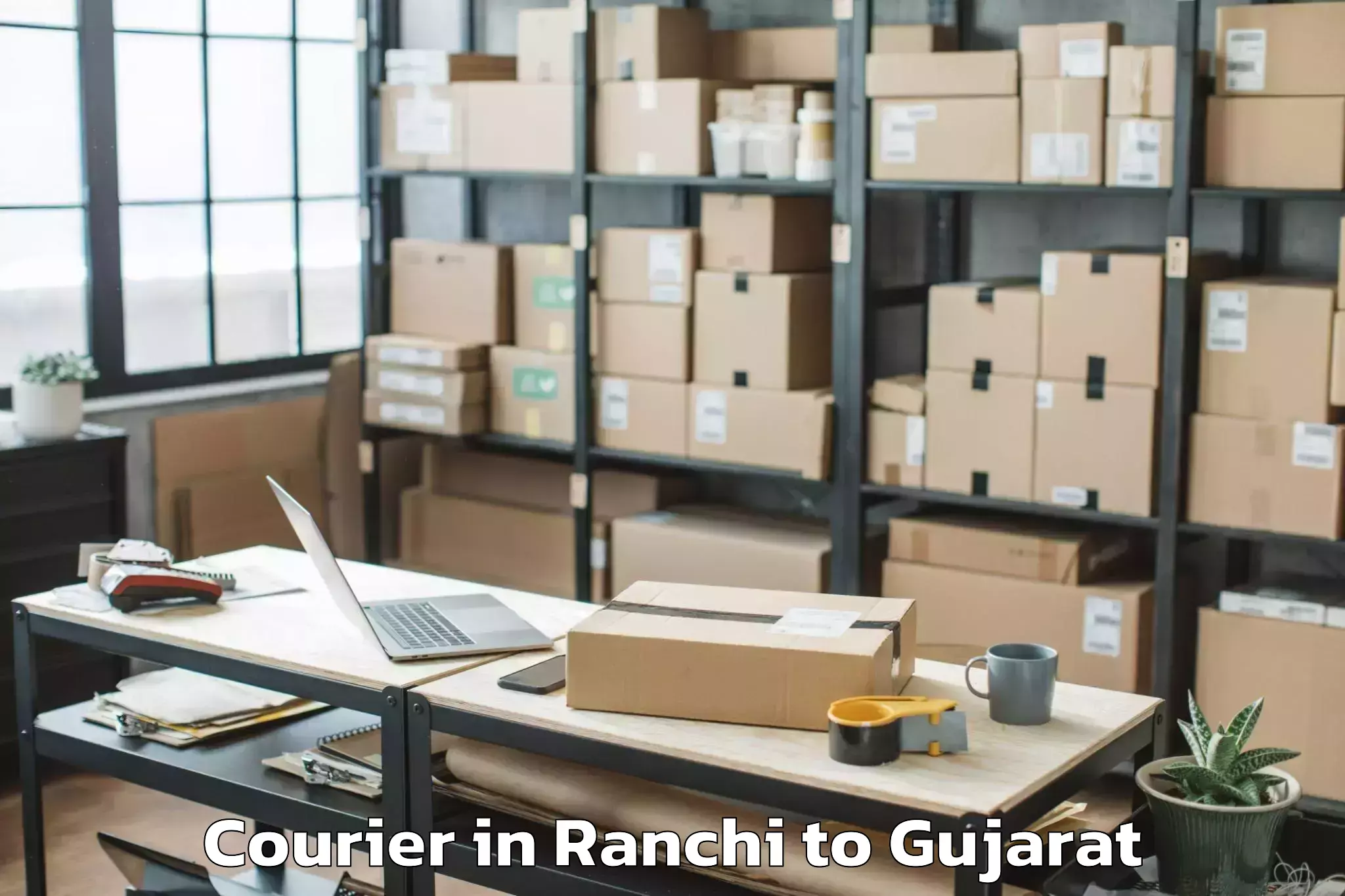 Easy Ranchi to Marwadi University Rajkot Courier Booking